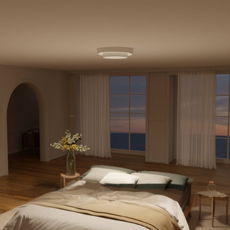 Runde LED-Deckenleuchte mit mehrlagigem Ringdesign