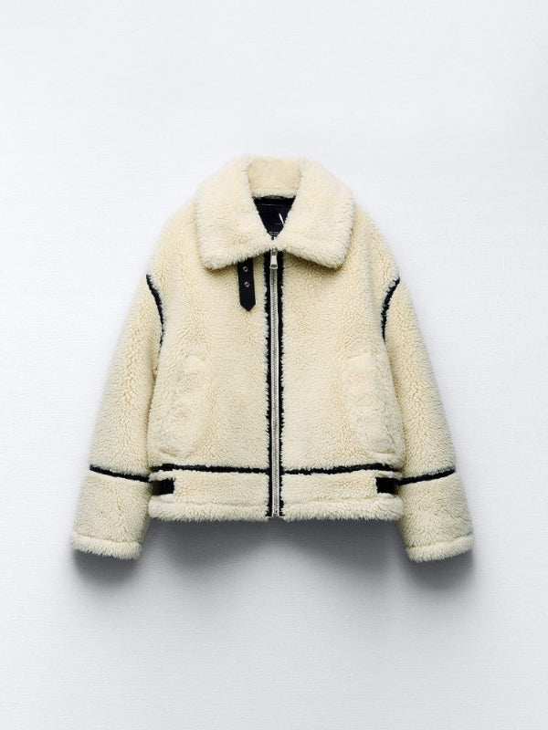Teddyjacke Damen aus Kunstfell – Elegante Winterjacke in S bis XXL für Komfort und Wärme 0