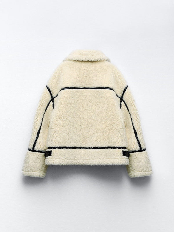 Teddyjacke Damen aus Kunstfell – Elegante Winterjacke in S bis XXL für Komfort und Wärme 1