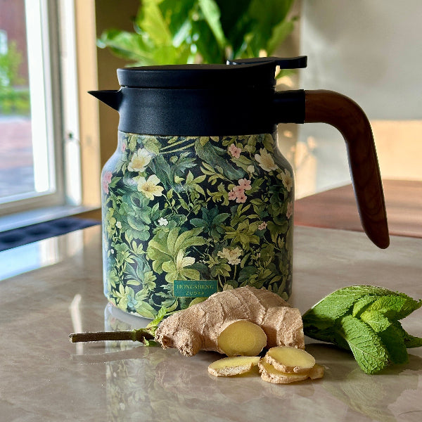 Teekanne Mit Sieb - Glas Teekanne Für Frischen Tee, Doppelte Isolierung, Hygienisches Design, V-förmiger Ausgießer 0