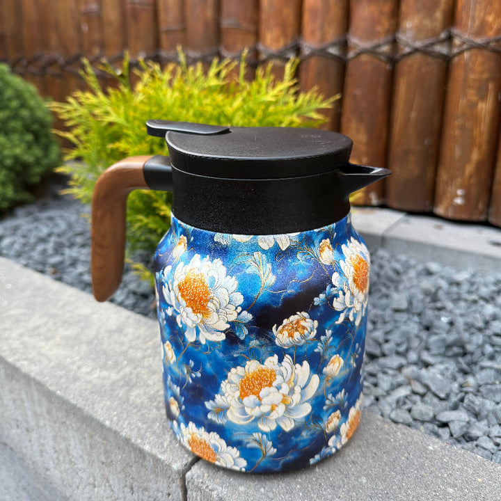 Teekanne Mit Sieb - Glas Teekanne Für Frischen Tee, Doppelte Isolierung, Hygienisches Design, V-förmiger Ausgießer 12