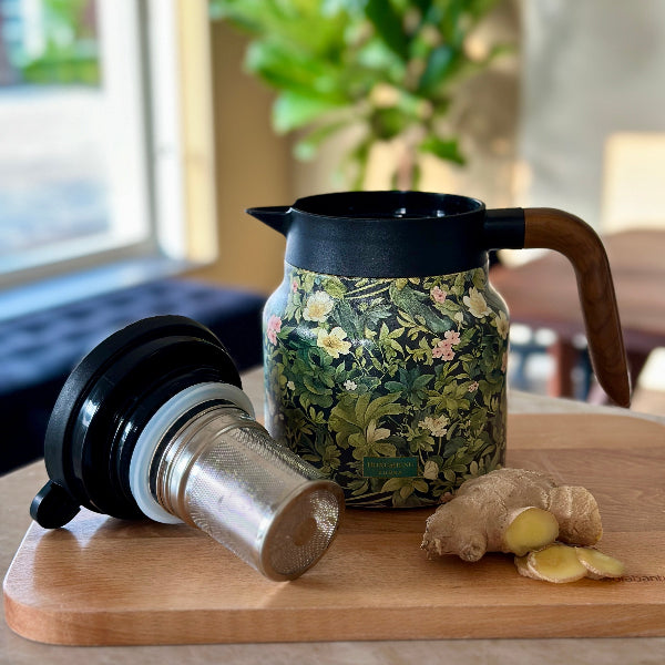 Teekanne Mit Sieb - Glas Teekanne Für Frischen Tee, Doppelte Isolierung, Hygienisches Design, V-förmiger Ausgießer 5