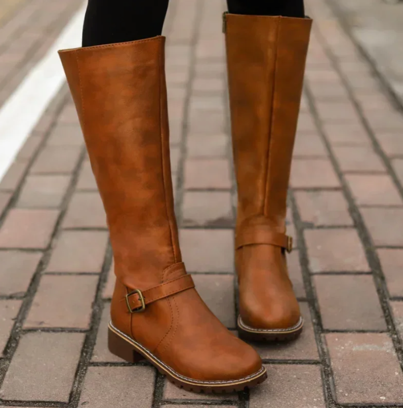 Trendige Damenstiefel Schwarz mit Gel-Sohle – Rutschfeste und Bequeme Stiefel für Alltag und Freizeit 1