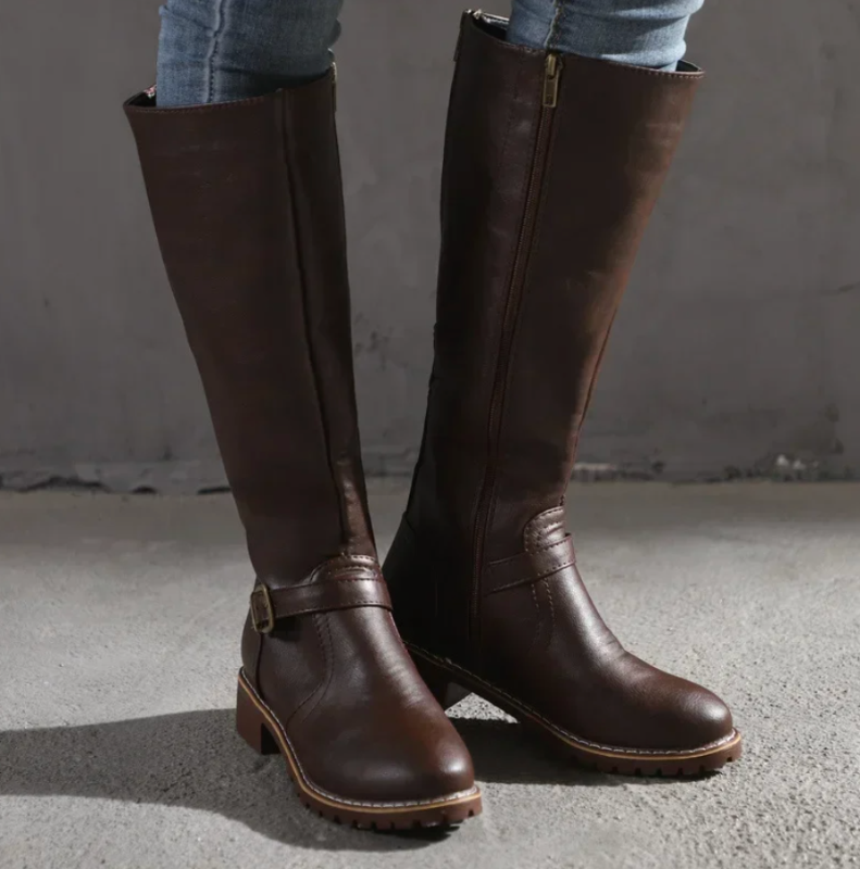 Trendige Damenstiefel Schwarz mit Gel-Sohle – Rutschfeste und Bequeme Stiefel für Alltag und Freizeit 6