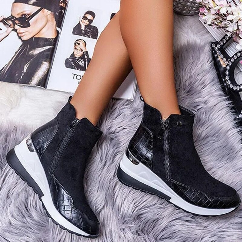 Wasserdichte Stiefeletten Damen mit Rutschfester Sohle und Fleece-Futter – Komfortabel und Stylisch für Ausflüge und Spaziergänge 3