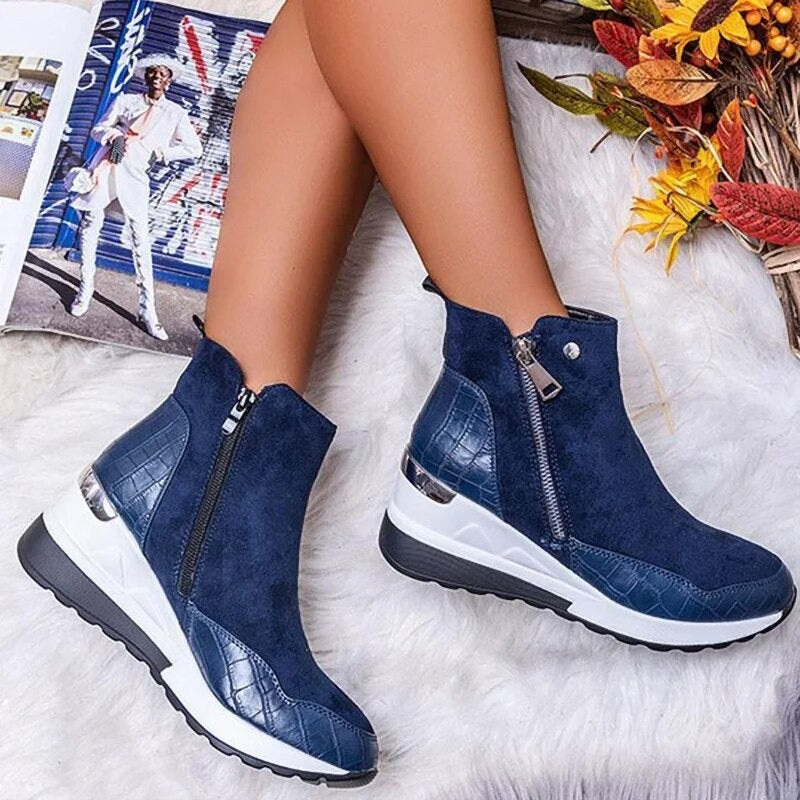 Wasserdichte Stiefeletten Damen mit Rutschfester Sohle und Fleece-Futter – Komfortabel und Stylisch für Ausflüge und Spaziergänge 4