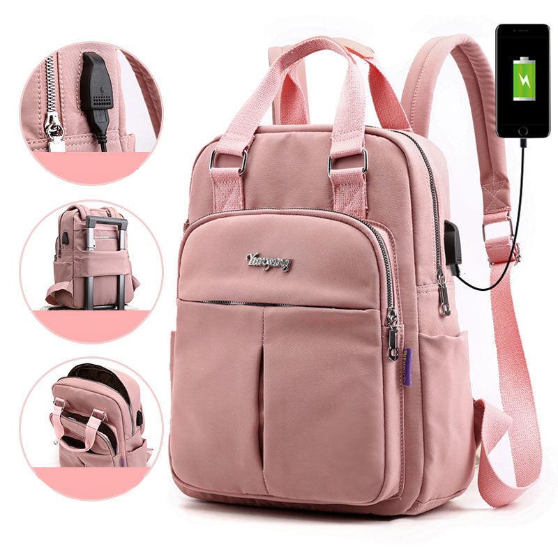 Wasserfester Laptop Rucksack mit USB-Anschluss und Anti-Diebstahl-Design – Multifunktional und Geräumig für Damen und Herren 0