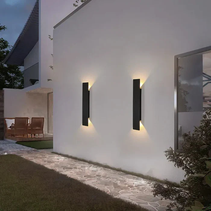 Wetterfeste LED Außenwandlampe Schwarz aus Aluminium – Stylische und Langlebige Beleuchtung für Garten und Terrasse 0