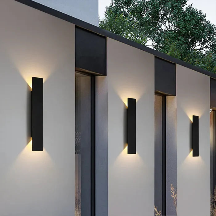 Wetterfeste LED Außenwandlampe Schwarz aus Aluminium – Stylische und Langlebige Beleuchtung für Garten und Terrasse 1
