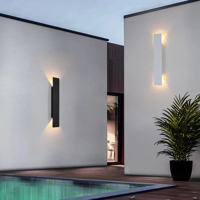 Wetterfeste LED Außenwandlampe Schwarz aus Aluminium – Stylische und Langlebige Beleuchtung für Garten und Terrasse 2