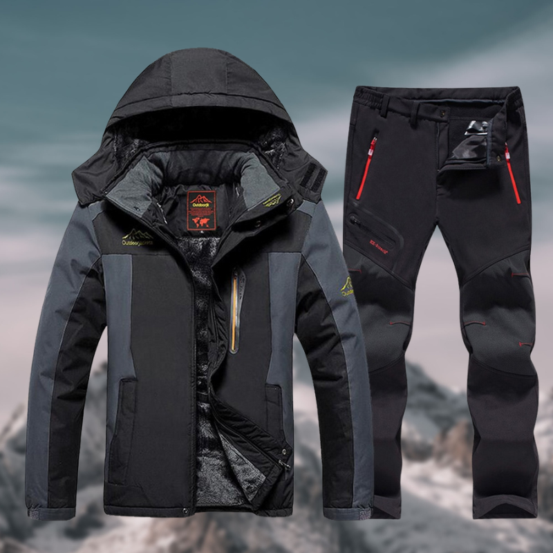 Widerstandsfähiges Herren Winter Set mit Fleece-Futter und Elastischer Passform für Outdoor-Aktivitäten 0