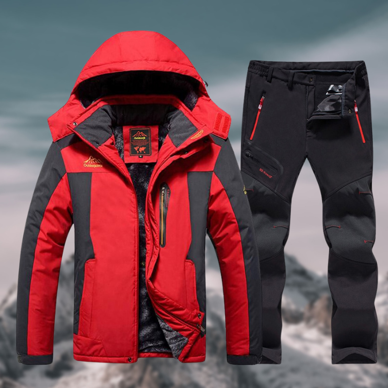 Widerstandsfähiges Herren Winter Set mit Fleece-Futter und Elastischer Passform für Outdoor-Aktivitäten 1