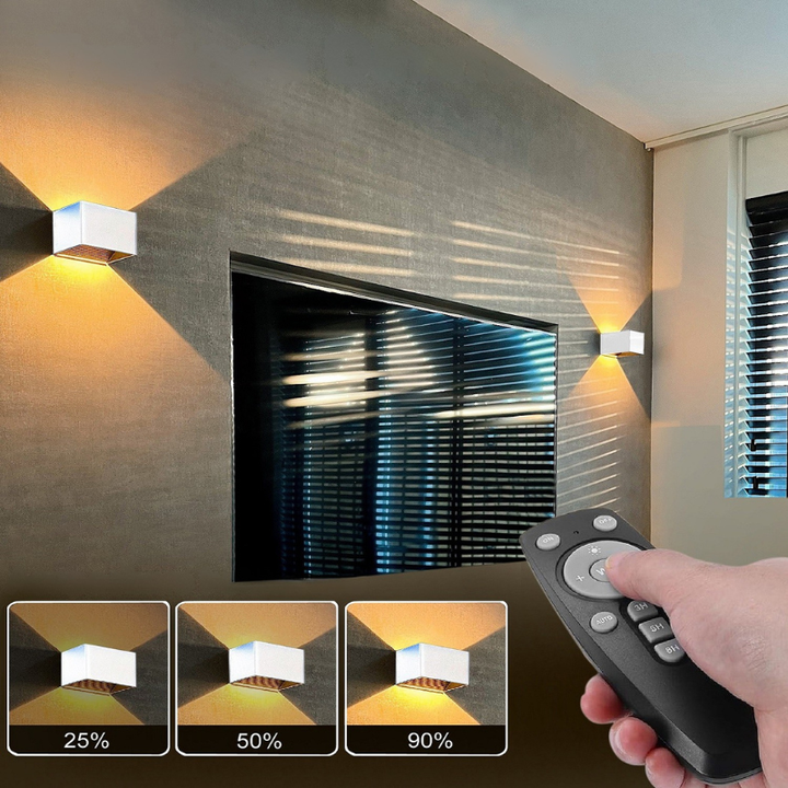Wiederaufladbare LED-Wandleuchte mit Fernbedienung – Innenwandleuchte mit einstellbarer Helligkeit