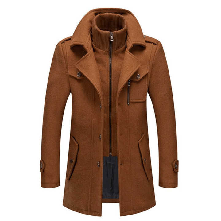 Zweiteilige Herren Winterjacke mit Isolierender Innenjacke – Wasserabweisend, Stilvoll und Warm in Schwarz und Blau 4