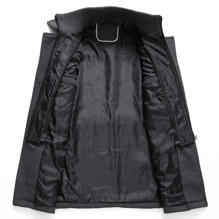 Zweiteilige Herren Winterjacke mit Isolierender Innenjacke – Wasserabweisend, Stilvoll und Warm in Schwarz und Blau 7